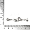 Brass Micro Pave Clear Cubic Zirconia Fold Over Clasps CU-CBA4292-02P-3