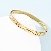 304 Stainless Steel Micro Pave Cubic Zirconia Hinged Bangles for Women BJEW-Z146-02G-5
