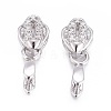 Anti-Tarnish Rhodium Plated 925 Sterling Silver Pendant Bails STER-L058-021P-3