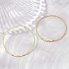 304 Stainless Steel Big Hoop Earrings with 316 Surgical Stainless Steel Pins for Women SA-CBAB549-01G-2