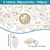 100Pcs 2 Colors Natural Trumpet Shell Pendants PALLOY-GA00041-2