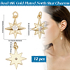 12Pcs Rack Plating Brass Micro Pave Cubic Zirconia Pendants KK-BBC0017-07-2