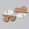 Opaque Resin & Walnut Wood Pendants RESI-S389-052A-C04-2