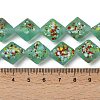 Frosted Handmade Lampwork Beads Strands LAMP-A010-01F-4