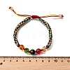 Glass Round Beads Braided Bead Bracelets BJEW-M110-01-5