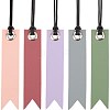 10Pcs 5 Colors Leather Bookmarks AJEW-CP0007-56-1