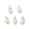 Natural Cultured Freshwater Pearl Rice Pendants PALLOY-JF03919-02-1