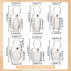12Pcs 6 Style Alloy Blanks Keychains AJEW-GA0007-46-2