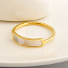 304 Stainless Steel & Shell Finger Rings FS-WG45F01-01-3