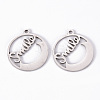 Non-Tarnish 201 Stainless Steel Pendants X-STAS-S110-083P-1