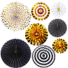 8Pcs Paper Fans Flower for Wedding Birthday Carnival Welcome Party Decorations AJEW-GF0013-45C-1