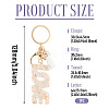 Alloy & Resin Tassel Keychainss AJEW-TADJ0001-20G-03-3