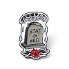 Word Stay In Bed Enamel Pin JEWB-P015-H02-1