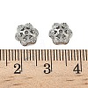 Brass Micro Pave Clear Cubic Zirconia Bead Caps KK-S350-10P-2