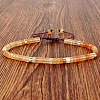 Natural Red Aventurine Heishi Beads Adjustable Braided Bracelets for Men Women BX7041-16-1