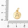 Brass Micro Pave Clear Cubic Zirconia Charms CU-CBA56CE-12G-A-3