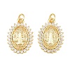 Religion Brass Micro Pave Clear Cubic Zirconia Pendants CU-CBA9482-01G-10-1