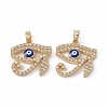 Brass Micro Pave Cubic Zirconia Pendants KK-E068-VC062-2