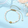 Glass Seed Beads Braided Bead Bracelets BJEW-JB13836-1