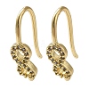 Rack Plating Brass Micro Pave Clear Cubic Zirconia Earring Hooks KK-A231-03G-1