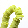 Flat Round Eco-Friendly Handmade Polymer Clay Bead Spacers X-CLAY-R067-4.0mm-10-2