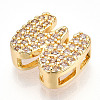 Brass Micro Pave Cubic Zirconia Charms KK-N254-217G-W-2