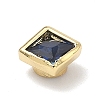 Square Brass Micro Pave Cubic Zirconia Cabochons KK-P345-13G-E09-2