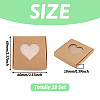 Square Kraft Paper Jewelry Storage Boxes CON-TAC0001-04B-3