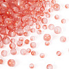 300Pcs Frosted Transparent Glass Beads GLAA-TA0002-78D-2