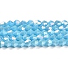 Opaque Solid Color Electroplate Glass Beads Strands X1-GLAA-F029-P4mm-A12-1