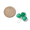 Dyed Natural Malaysia Jade Shamrock Pendants PALLOY-JF02785-04-2