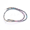 Electroplated Non-magnetic Synthetic Hematite Beads Strands G-L562-09B-3