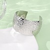 Hammered Brass Cuff Bangles for Women BJEW-A163-04A-P-3