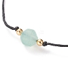 Faceted Natural Dyed Green Aventurine Pendant Necklaces NJEW-JN03230-04-2