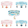 5 Sets 3 Style Glass Seed & Polymer Clay Beaded Stretch Bracelets Set BJEW-PH0004-24-1