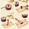 Brass Wax Seal Stamp with Wood Handle AJEW-WH0412-0036-3