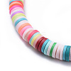 Handmade Polymer Clay Heishi Beaded Necklaces NJEW-JN02451-2