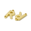 Rack Plating Brass Letter Connector Charms KK-C007-38G-R-3