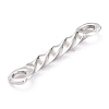 Tarnish Resistant 201 Stainless Steel Links Connectors X-STAS-B011-02A-P-3