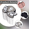 Flower Iron Chain Tassel with Rhinestone Epaulettes AJEW-WH20006-326B-P-6
