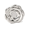 Adjustable 304 Stainless Steel Open Cuff Ring Components STAS-P403-01F-P-2