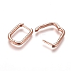 Brass Huggie Hoop Earrings EJEW-L234-61-RG-1