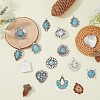 HOBBIESAY 14Pcs 7 Styles Tibetan Style Alloy Pendants FIND-HY0002-03-4