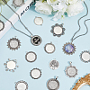 20Pcs 20 Style Alloy Pendant Cabochon Settings FIND-SC0015-93-3