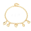 Brass Charm Bracelets BJEW-F545-01B-G-4