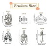 70Pcs 6 Styles Tibetan Style Alloy Pendants FIND-SZ0003-91-2