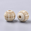 Unfinished Natural Wood European Beads WOOD-T025-001E-LF-2