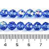 Transparent Electroplate Glass Beads Strands EGLA-N002-34C-C27-3