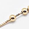Brass Bead Chain Necklace Making X-NJEW-F151-01G-3