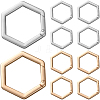 10Pcs 2 Colors Zinc Alloy Spring Gate Rings FIND-SP0004-34A-1